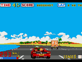 Out Run screenshot 3 for Amiga